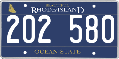 RI license plate 202580