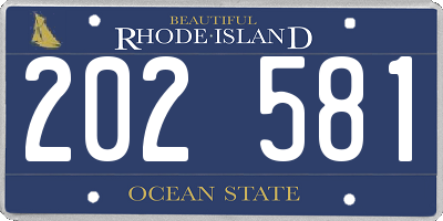 RI license plate 202581