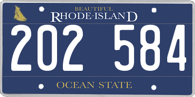 RI license plate 202584