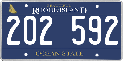 RI license plate 202592