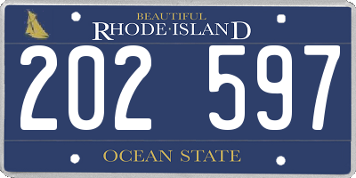 RI license plate 202597