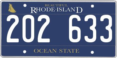 RI license plate 202633