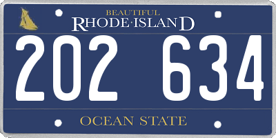 RI license plate 202634