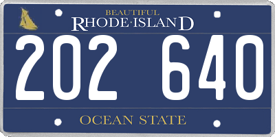 RI license plate 202640