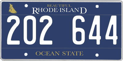 RI license plate 202644