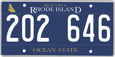 RI license plate 202646