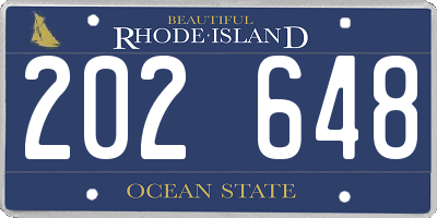 RI license plate 202648