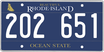 RI license plate 202651