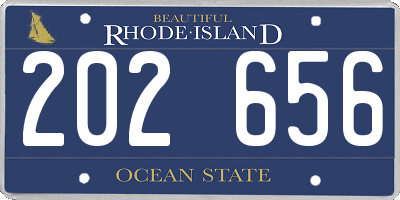 RI license plate 202656