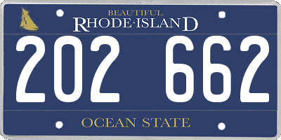 RI license plate 202662