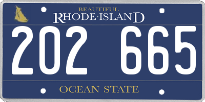 RI license plate 202665