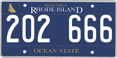 RI license plate 202666