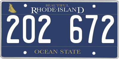 RI license plate 202672
