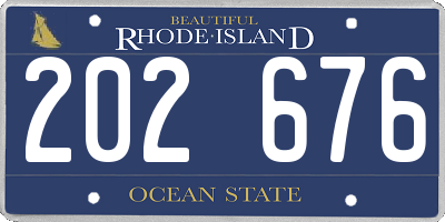RI license plate 202676