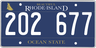 RI license plate 202677