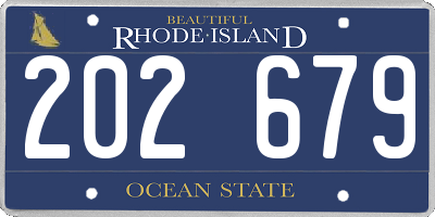 RI license plate 202679