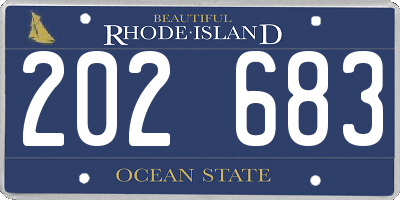 RI license plate 202683