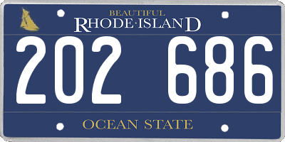 RI license plate 202686