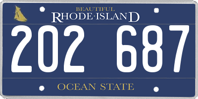 RI license plate 202687
