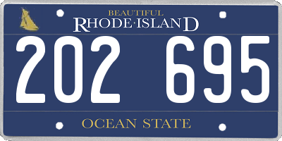 RI license plate 202695
