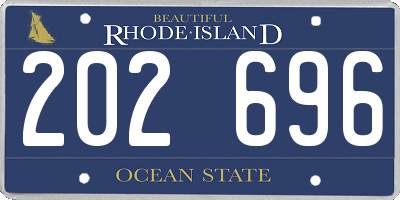 RI license plate 202696