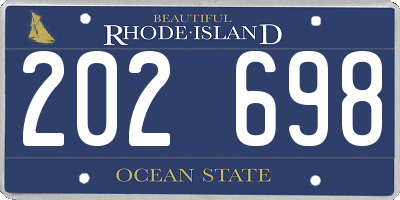 RI license plate 202698