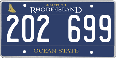 RI license plate 202699