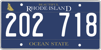 RI license plate 202718