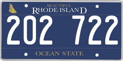 RI license plate 202722