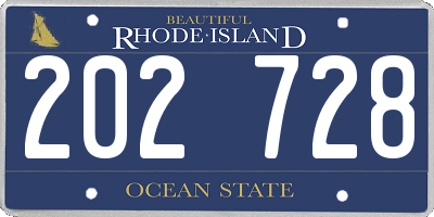 RI license plate 202728