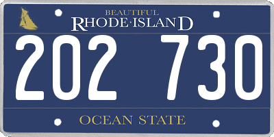 RI license plate 202730