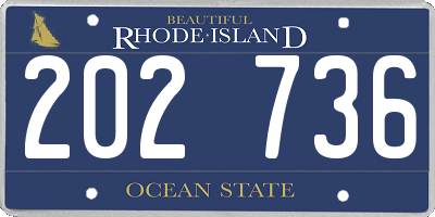 RI license plate 202736