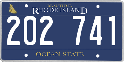 RI license plate 202741