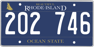 RI license plate 202746