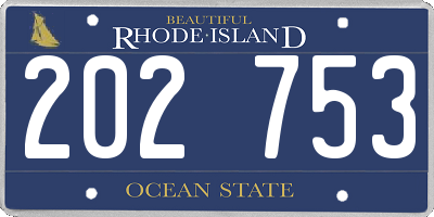 RI license plate 202753