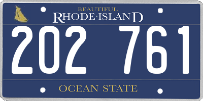 RI license plate 202761