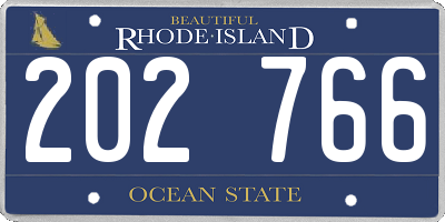 RI license plate 202766