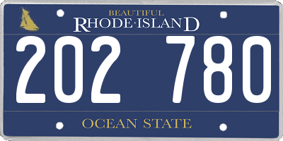 RI license plate 202780