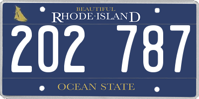 RI license plate 202787