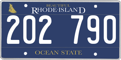 RI license plate 202790