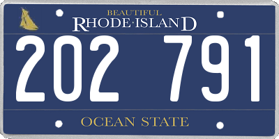 RI license plate 202791
