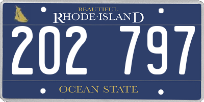 RI license plate 202797