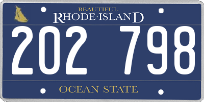 RI license plate 202798