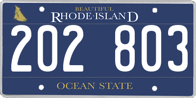 RI license plate 202803