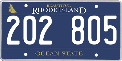 RI license plate 202805