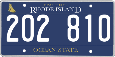 RI license plate 202810