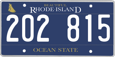RI license plate 202815