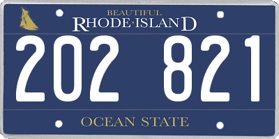RI license plate 202821