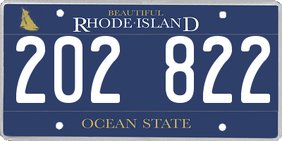 RI license plate 202822