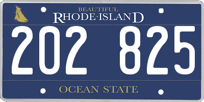RI license plate 202825